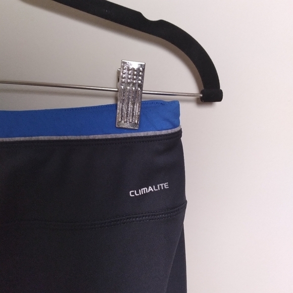 Adidas Black and Blue Three Stripe Climalite Men's Athletic Shorts Size Medium - Picture 5 of 7